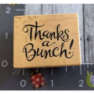 PSX Designs Thanks A Bunch D2428 1998 Rubber Stamp Wood #E90